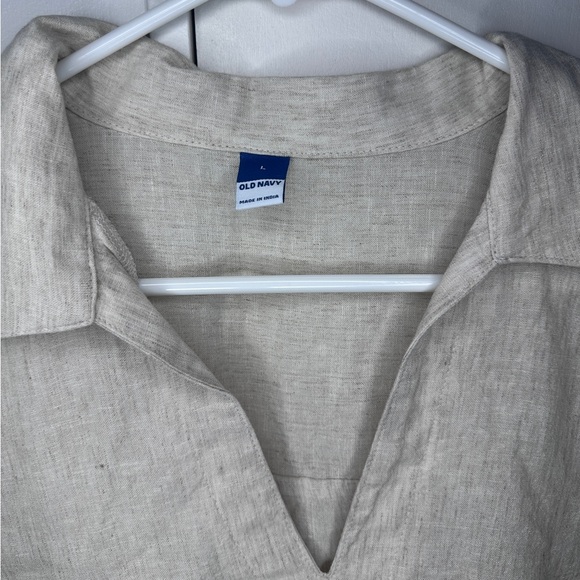 Old Navy Cream Linen Women's Blouse - Picture 5 of 6